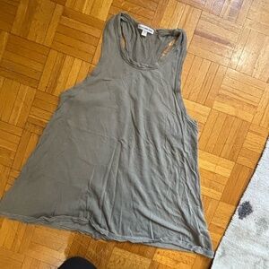 James Perse t back tank top greyish green